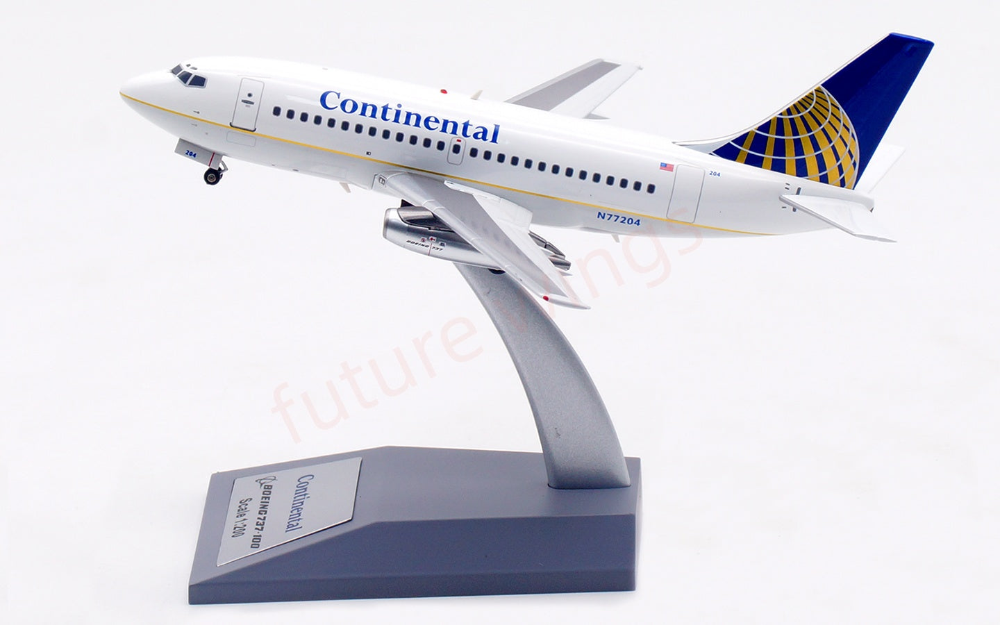 1:200 InFlight200 Continental Airlines B737-100 N77204 Diecast Aircraft Model