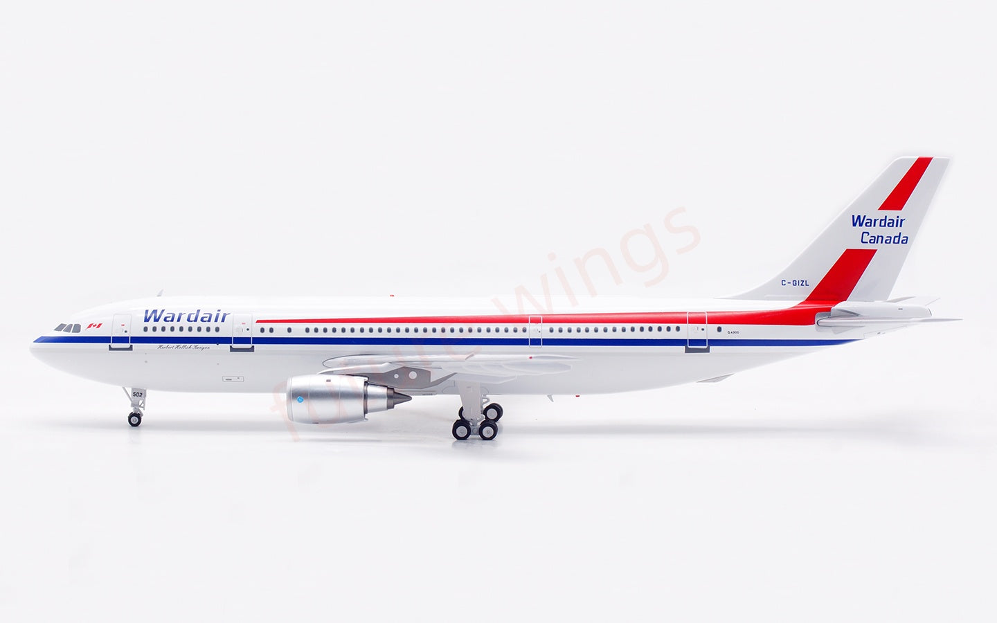 1:200 InFlight200 Wardair Airbus A300B4 C-GIZL Diecast Aircraft Model With Stand