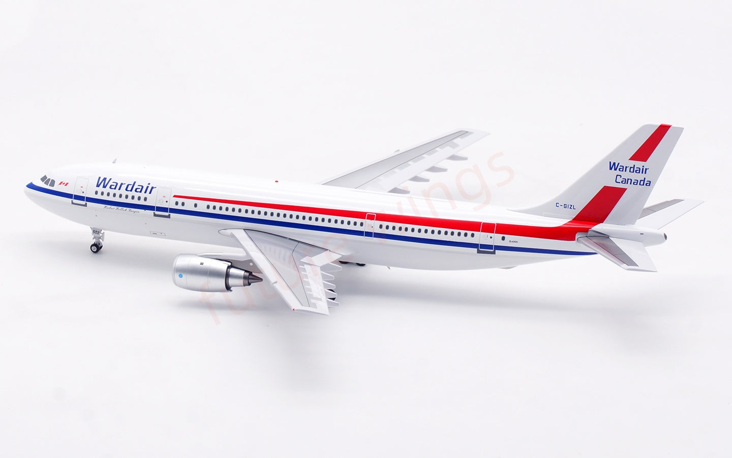 1:200 InFlight200 Wardair Airbus A300B4 C-GIZL Diecast Aircraft Model With Stand