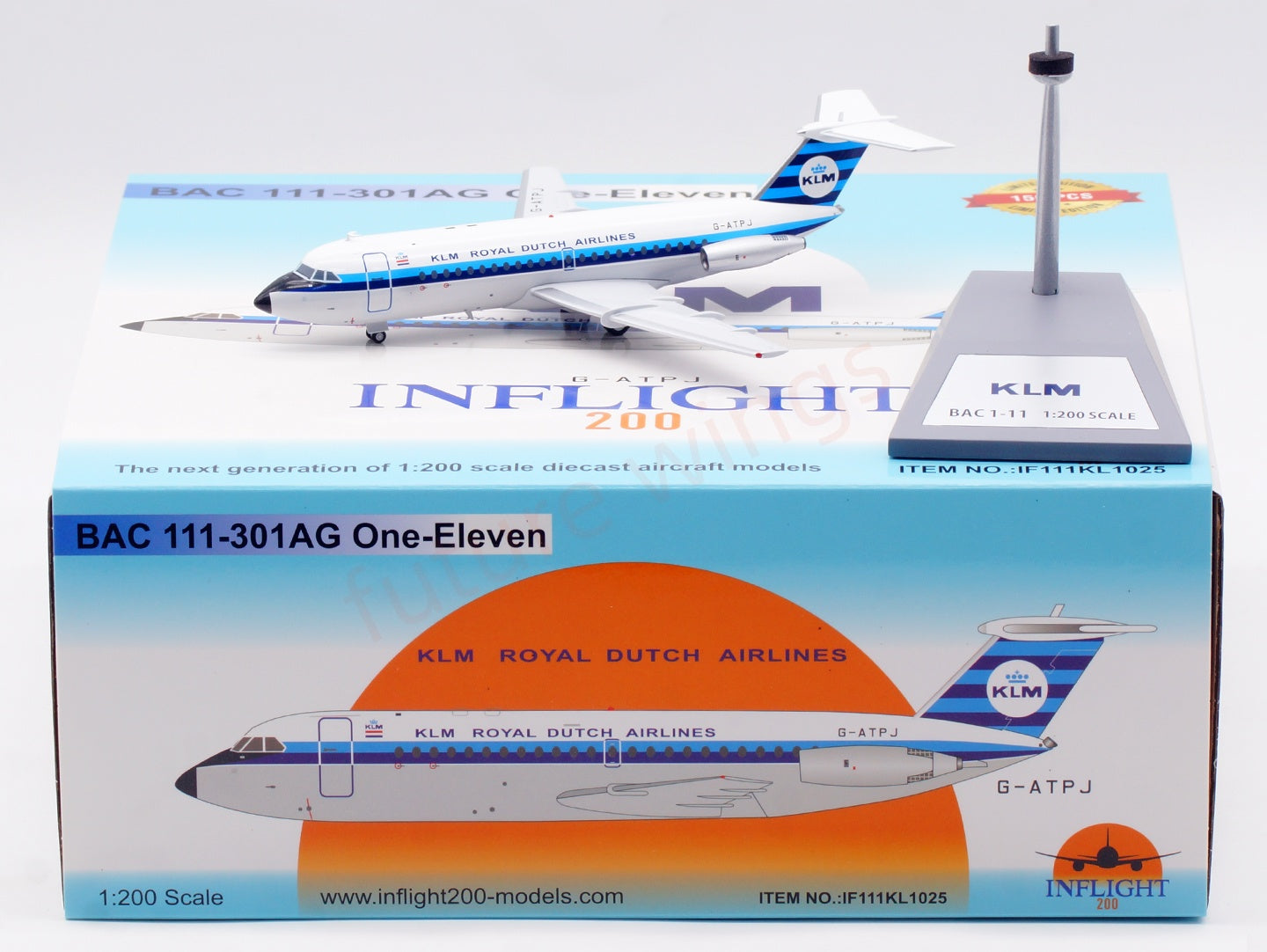 1:200 InFlight200 KLM BAC 111 G-ATPJ Diecast Aircraft Model