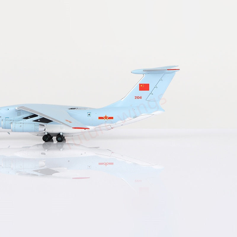 1:400 YY Wings China Air Force IL-76 21041/21042/21043 Aircraft Model+Free Tractor
