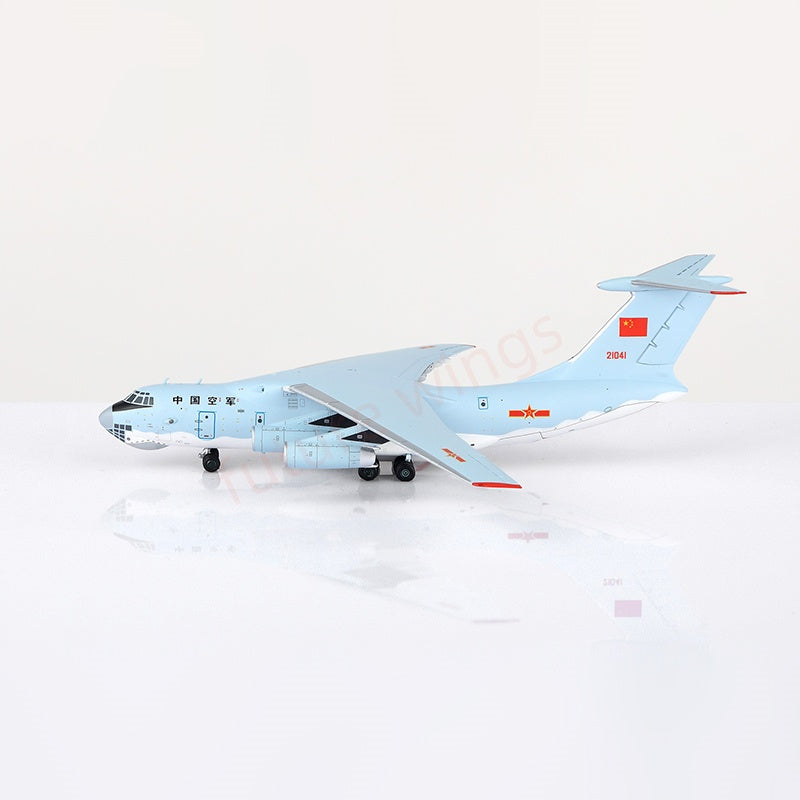 1:400 YY Wings China Air Force IL-76 21041/21042/21043 Aircraft Model+Free Tractor