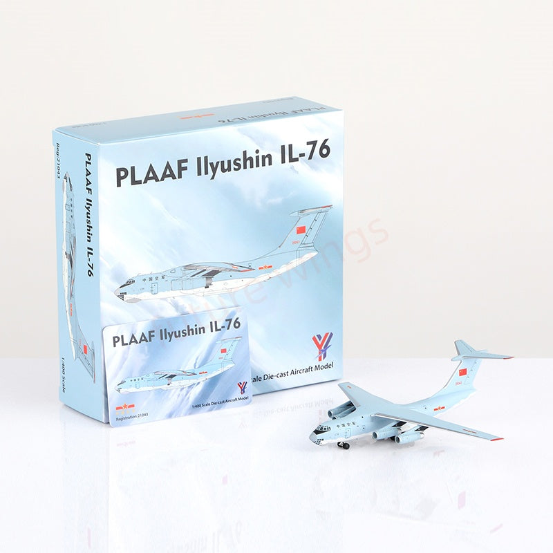 1:400 YY Wings China Air Force IL-76 21041/21042/21043 Aircraft Model+Free Tractor