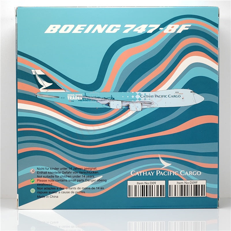1:400 YY Wings Cathay Pacific B747-8F B-LJA Aircraft Model Free Tractor +Stand