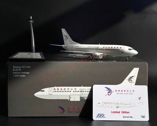1:200 KJ Model(InFlight200) Hainan Airlines B737-300 B-2578 Diecast Aircraft Model