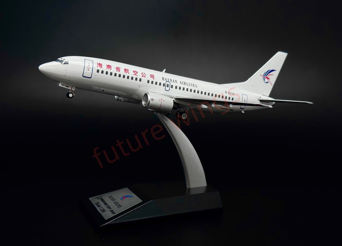 1:200 KJ Model(InFlight200) Hainan Airlines B737-300 B-2578 Diecast Aircraft Model