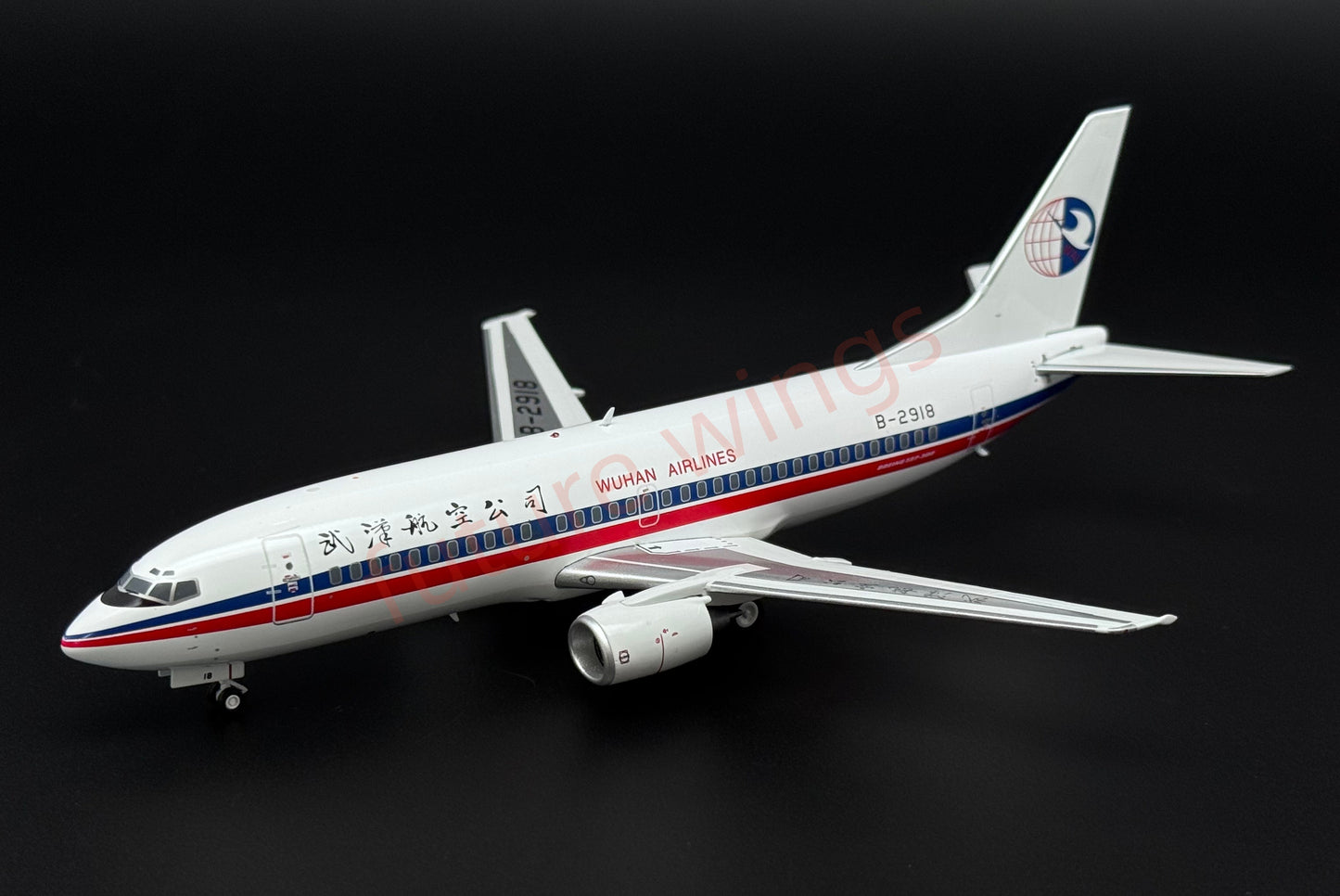 1:200 KJ Model(InFlight200) Wuhan Airlines B737-300 B-2918 Diecast Aircraft Model