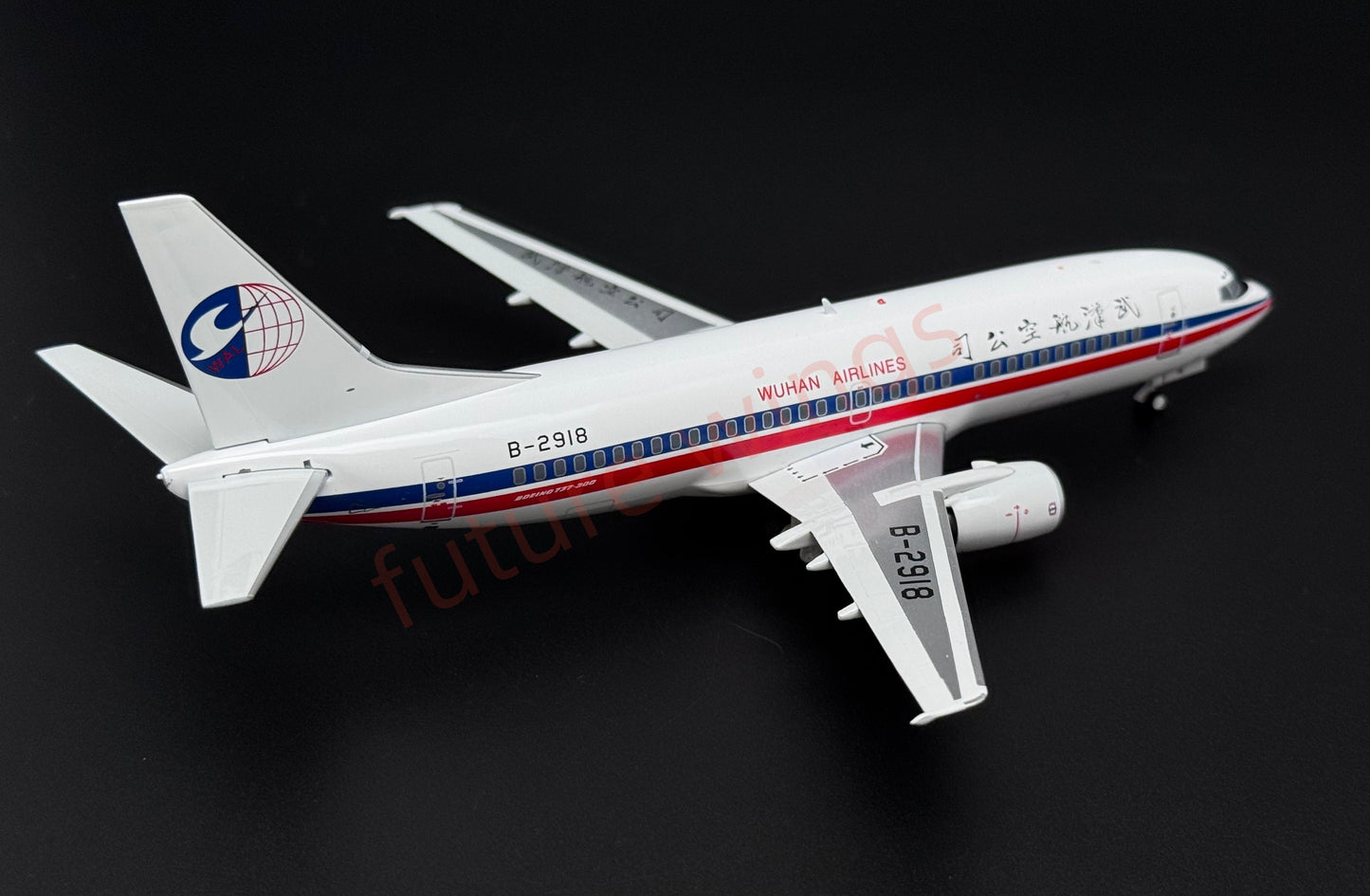 1:200 KJ Model(InFlight200) Wuhan Airlines B737-300 B-2918 Diecast Aircraft Model
