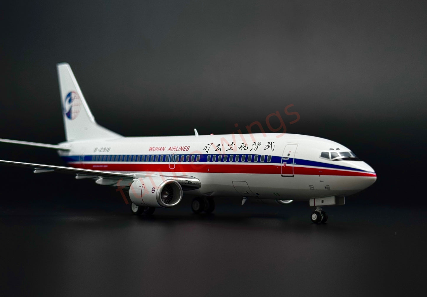 1:200 KJ Model(InFlight200) Wuhan Airlines B737-300 B-2918 Diecast Aircraft Model