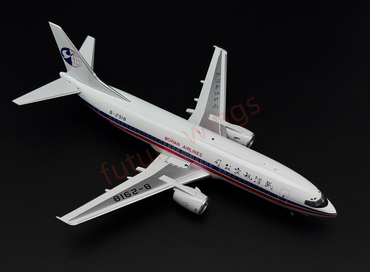 1:200 KJ Model(InFlight200) Wuhan Airlines B737-300 B-2918 Diecast Aircraft Model