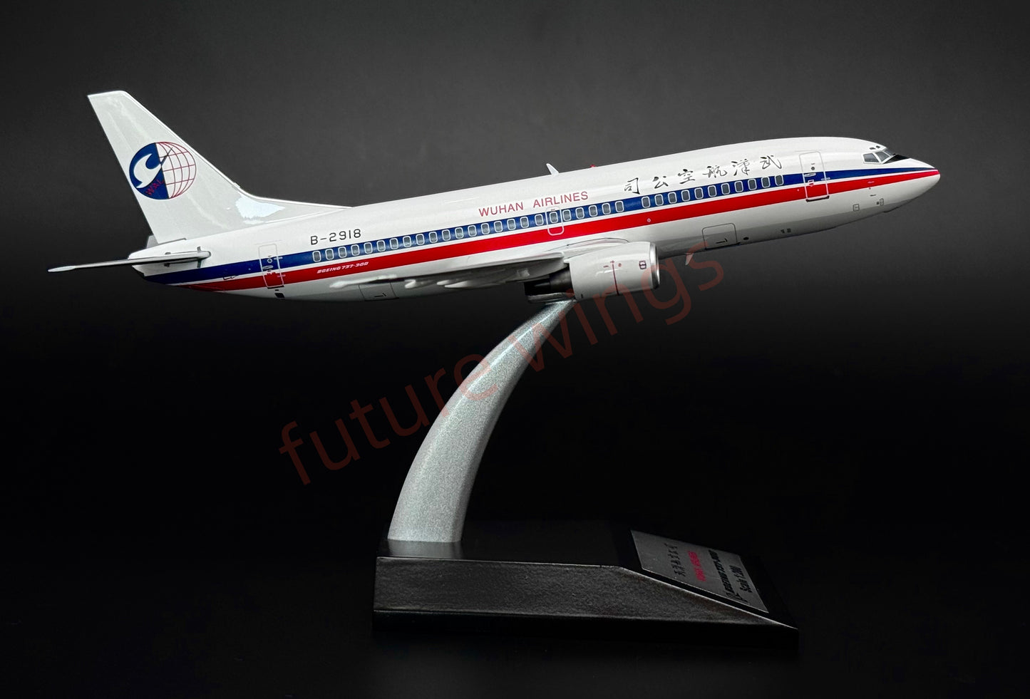 1:200 KJ Model(InFlight200) Wuhan Airlines B737-300 B-2918 Diecast Aircraft Model