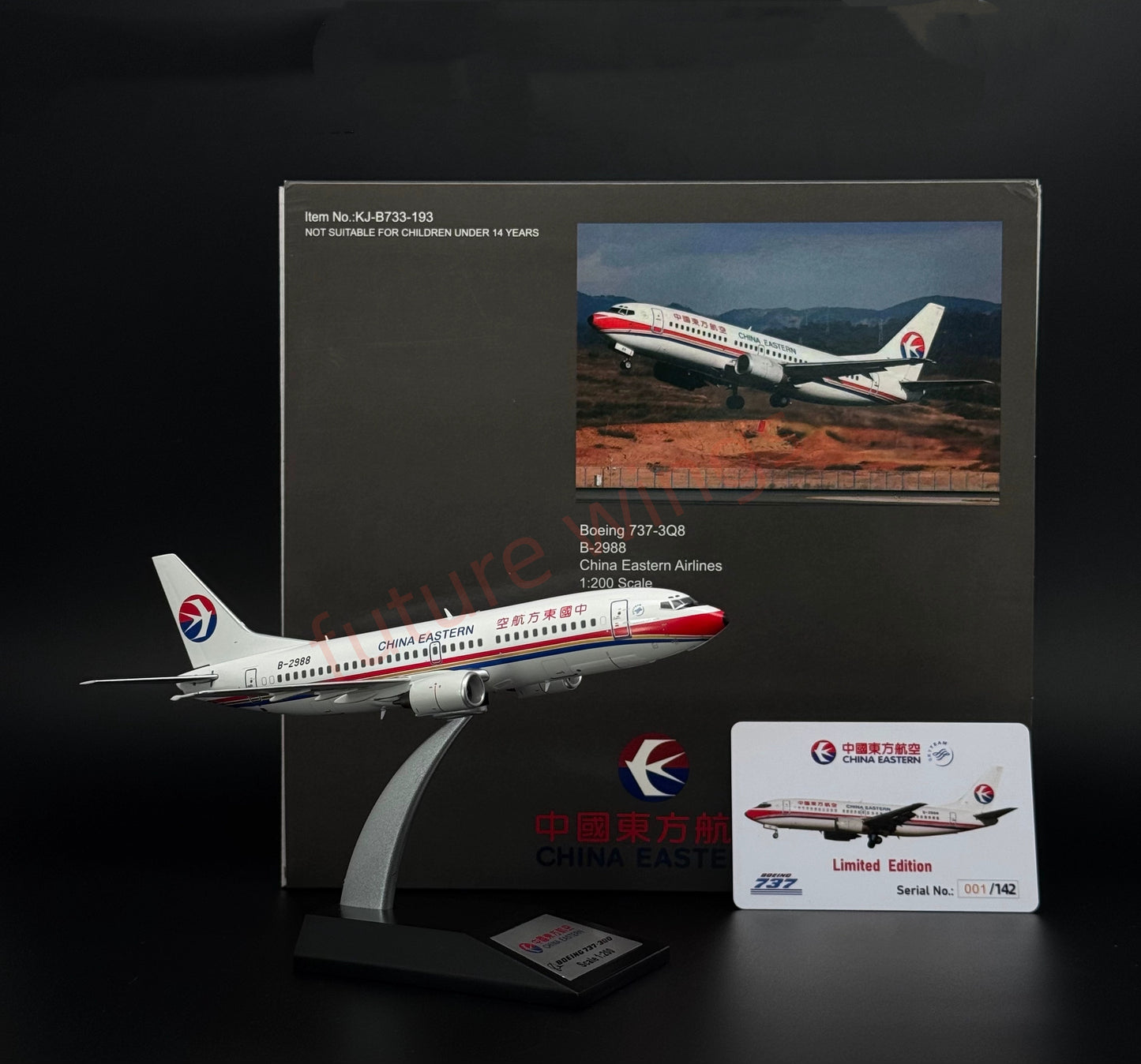 1:200 KJ Model(InFlight200)China Eastern Airlines B737-300 B-2988 Diecast Aircraft Model