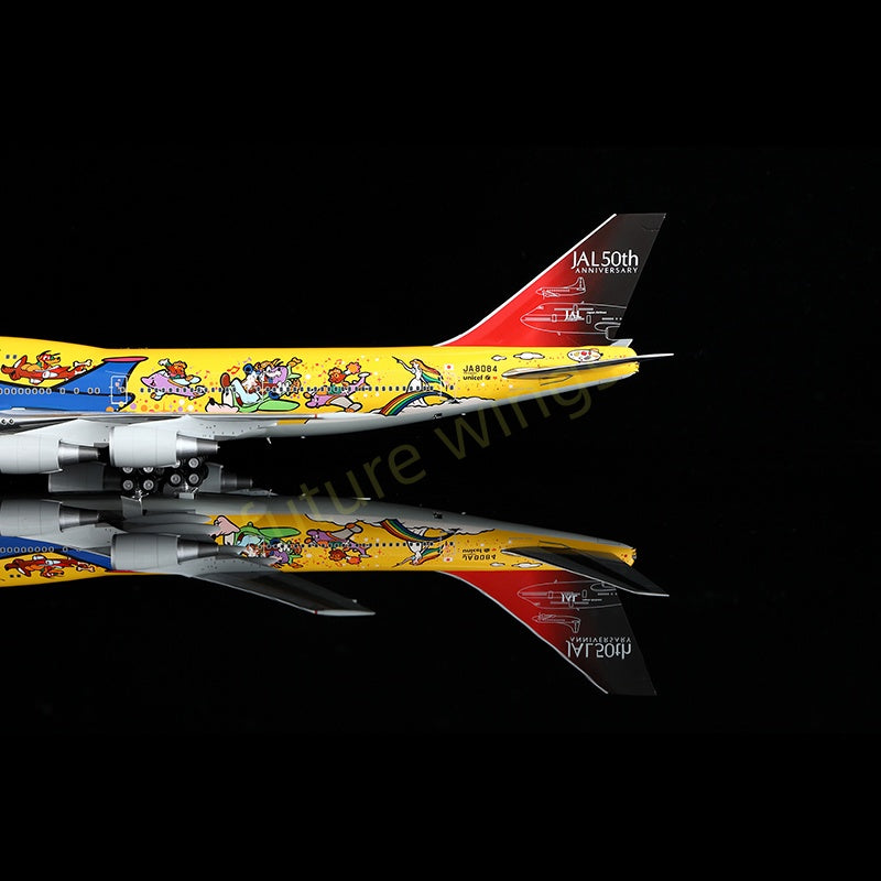 1:200 SQ Wings Japan Airlines JAL B747-400 "NO.6" JA8084 Diecast Aircraft Model