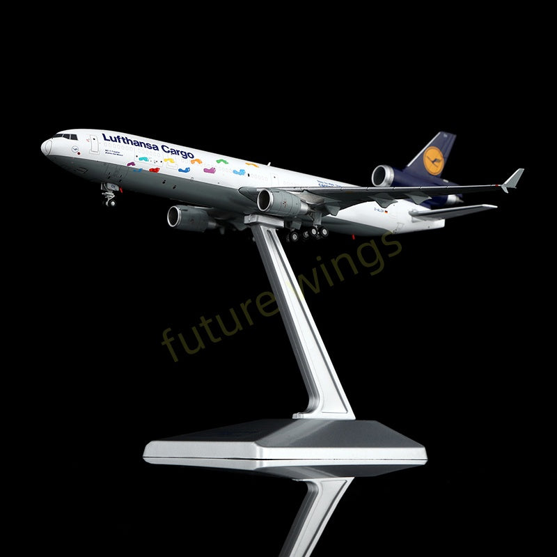 1:400 YY Wings Lufthansa Cargo MD-11 D-ALCH Aircraft Model+Free Tractor