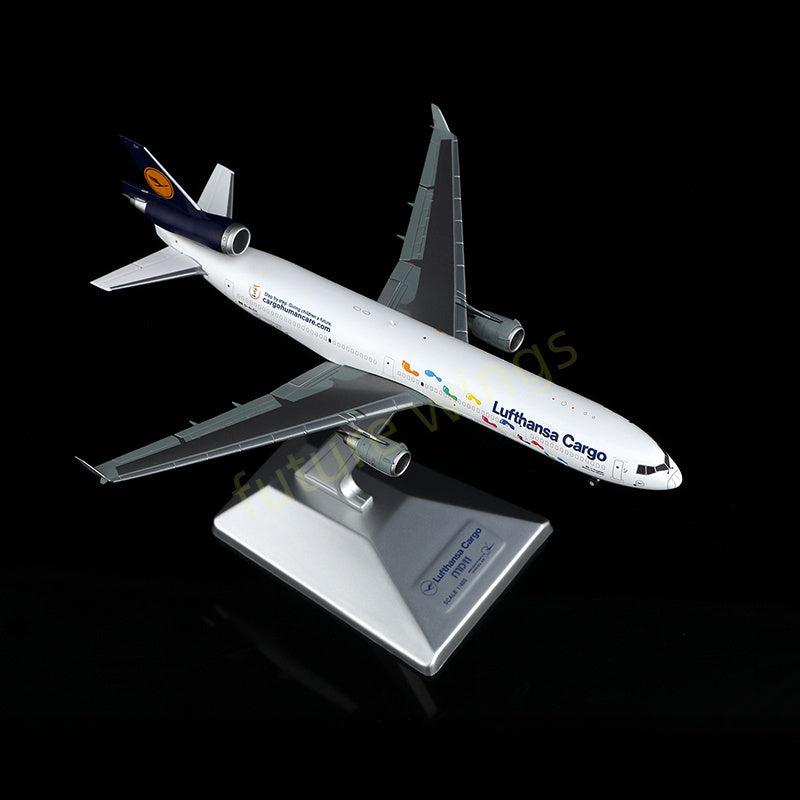 1:400 YY Wings Lufthansa Cargo MD-11 D-ALCH Aircraft Model+Free Tractor