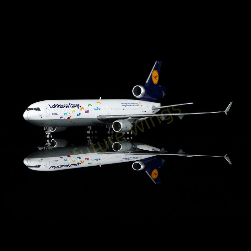 1:400 YY Wings Lufthansa Cargo MD-11 D-ALCH Aircraft Model+Free Tractor
