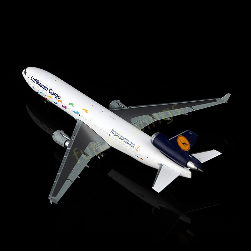1:400 YY Wings Lufthansa Cargo MD-11 D-ALCH Aircraft Model+Free Tractor