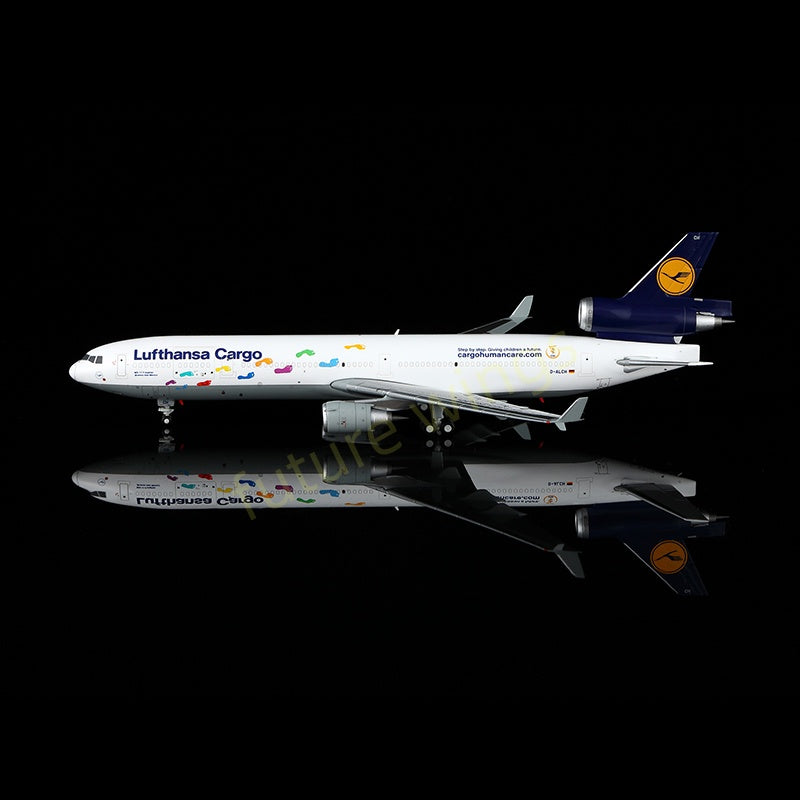 1:400 YY Wings Lufthansa Cargo MD-11 D-ALCH Aircraft Model+Free Tractor