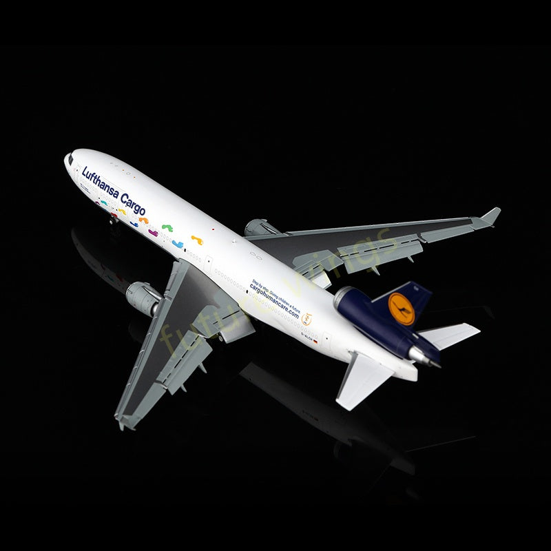 1:400 YY Wings Lufthansa Cargo MD-11 D-ALCH Aircraft Model+Free Tractor