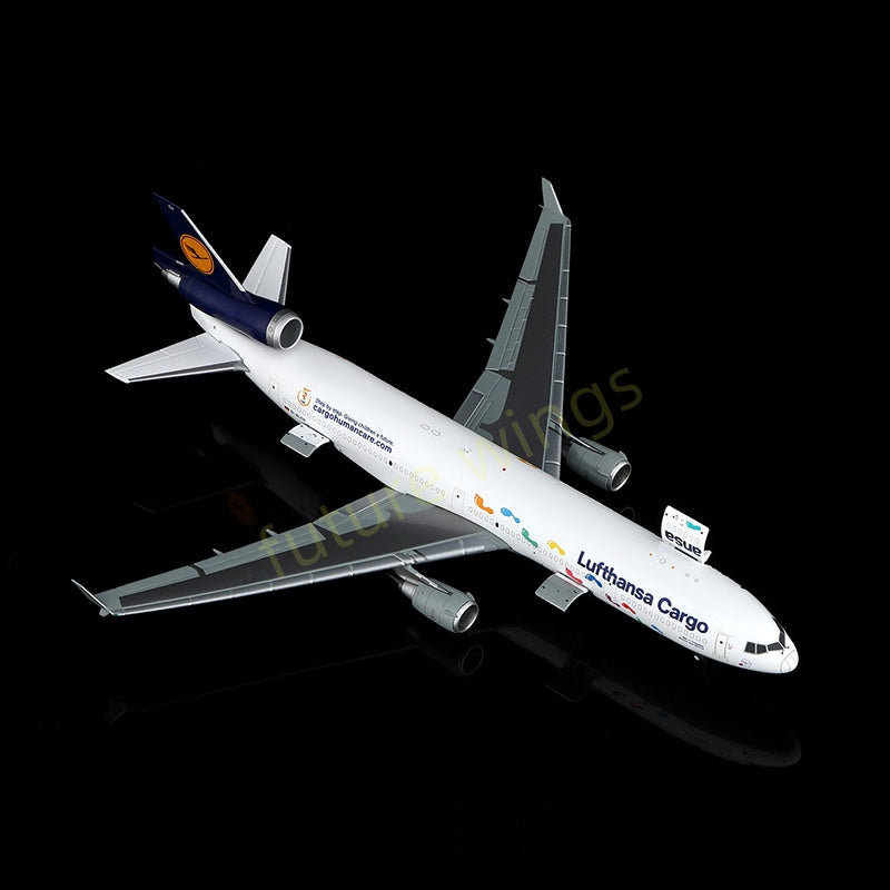 1:400 YY Wings Lufthansa Cargo MD-11 D-ALCH Aircraft Model+Free Tractor