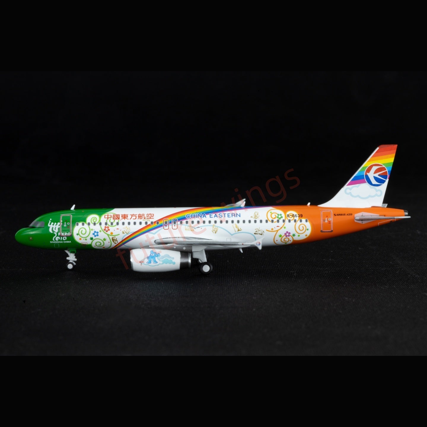 1:400 Kylin Models China Eastern Airlines A320 B-663 Aircraft Model+Free Tractor