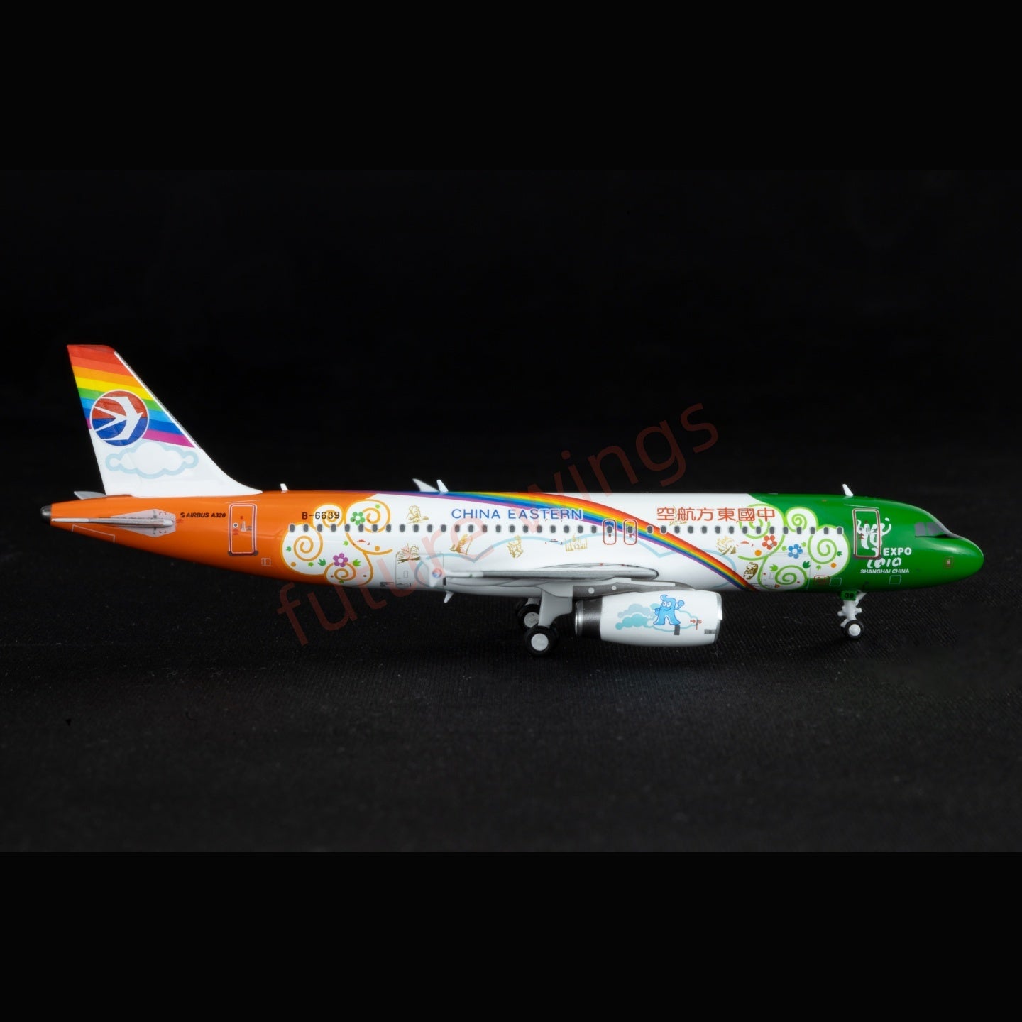 1:400 Kylin Models China Eastern Airlines A320 B-663 Aircraft Model+Free Tractor