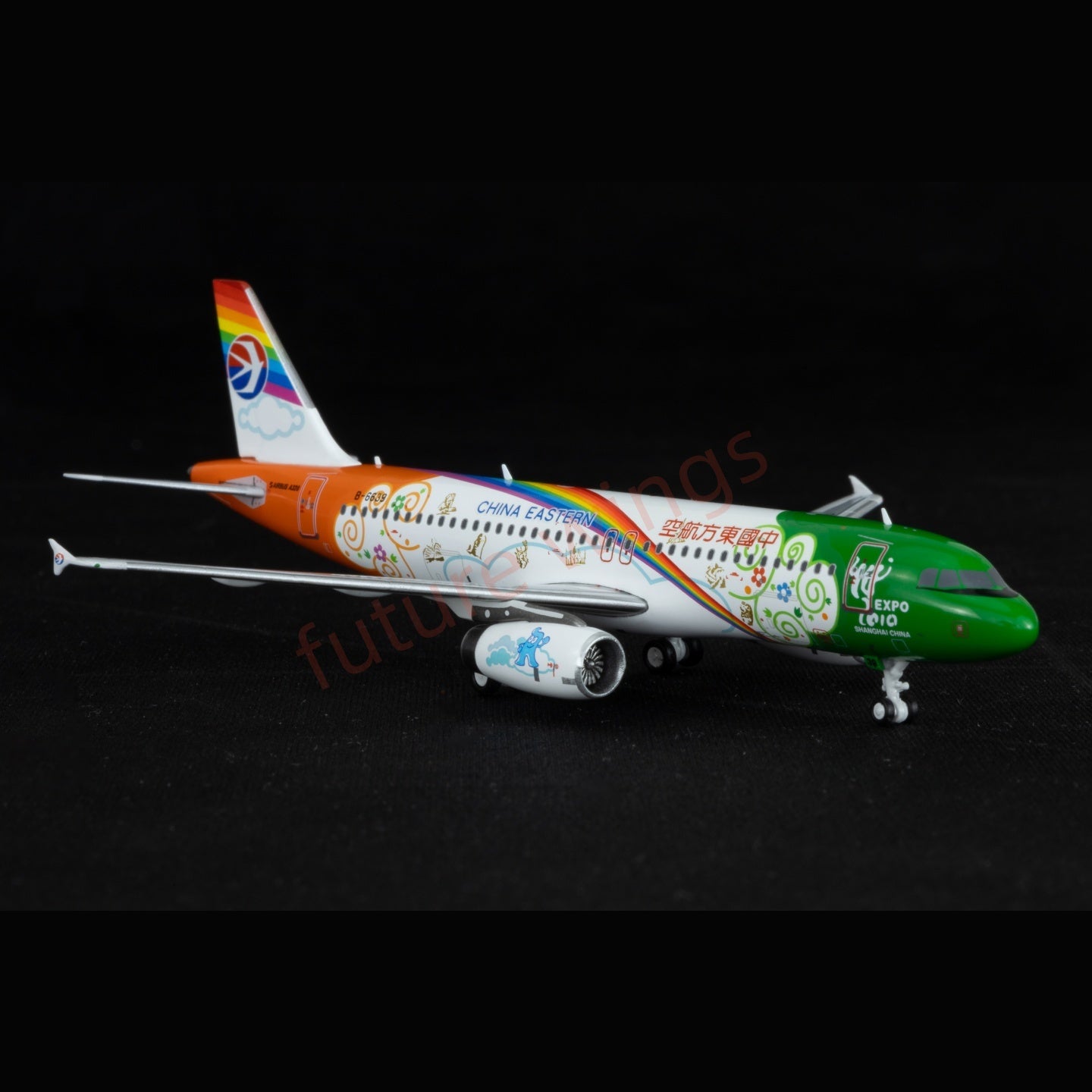 1:400 Kylin Models China Eastern Airlines A320 B-663 Aircraft Model+Free Tractor