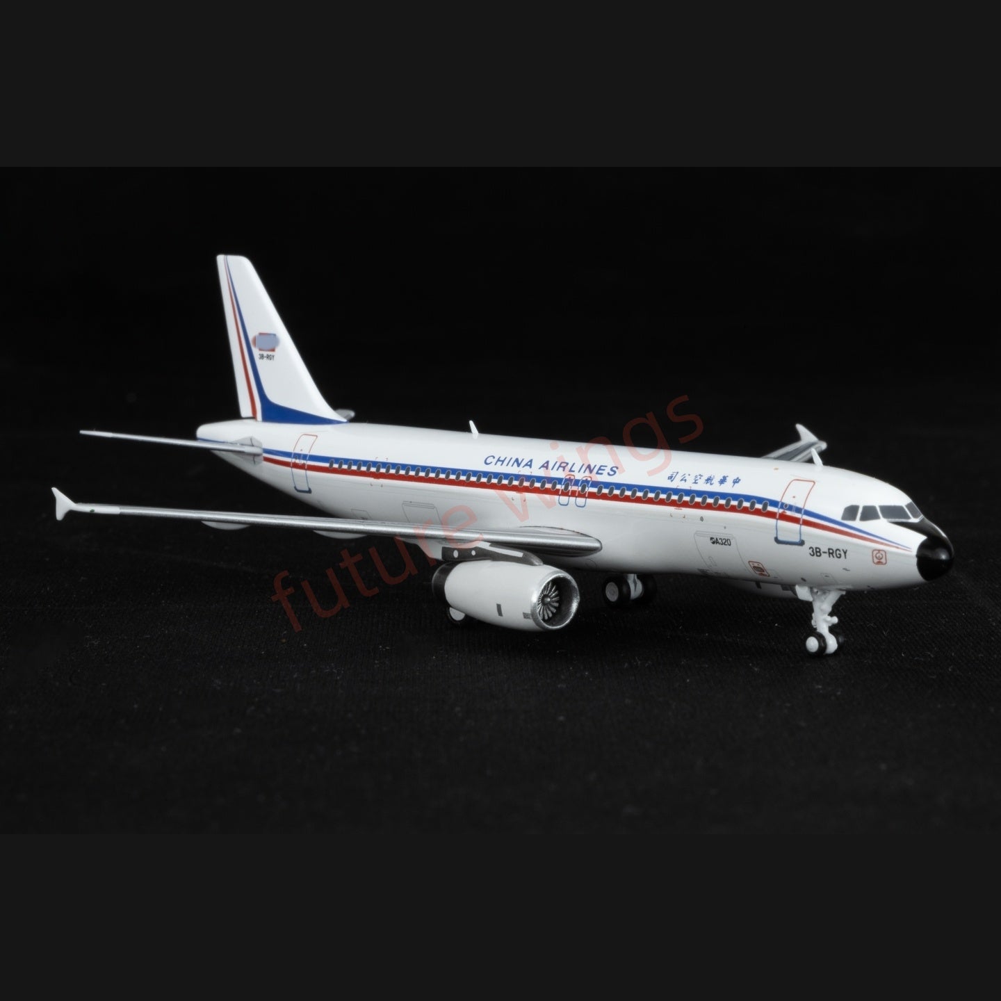 1:400 Kylin Models China Airlines A320 3B-RGY Aircraft Model+Free Tractor