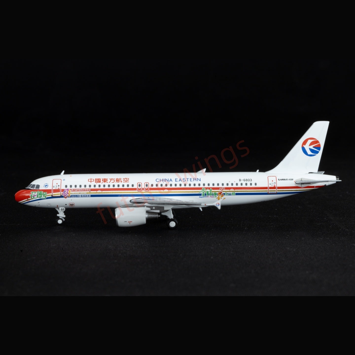 1:400 Kylin Models China Eastern Airlines A320 B-6803 Aircraft Model+Free Tractor