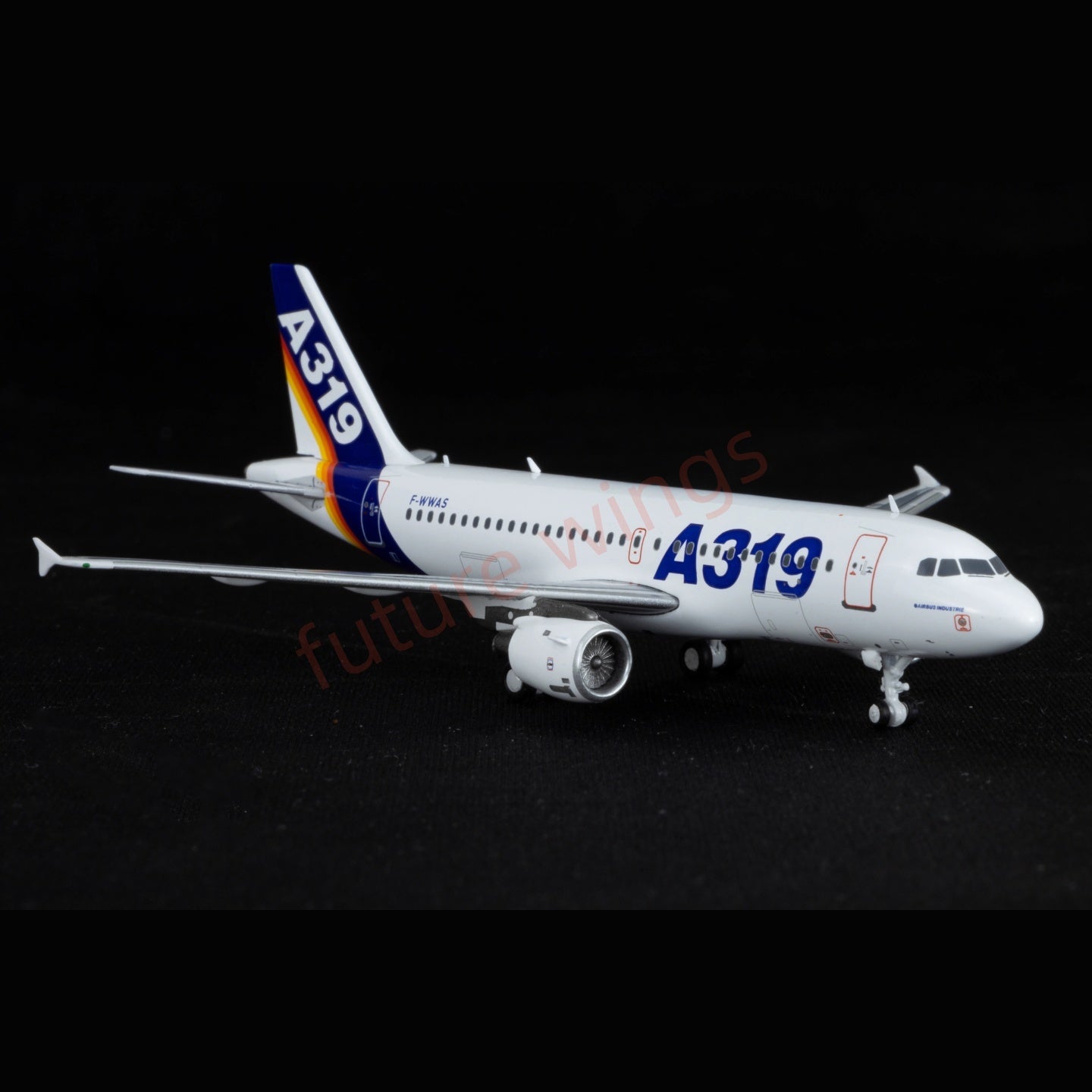 1:400 Kylin Models Airbus House Color A319 F-WWAS  Aircraft Model+Free Tractor