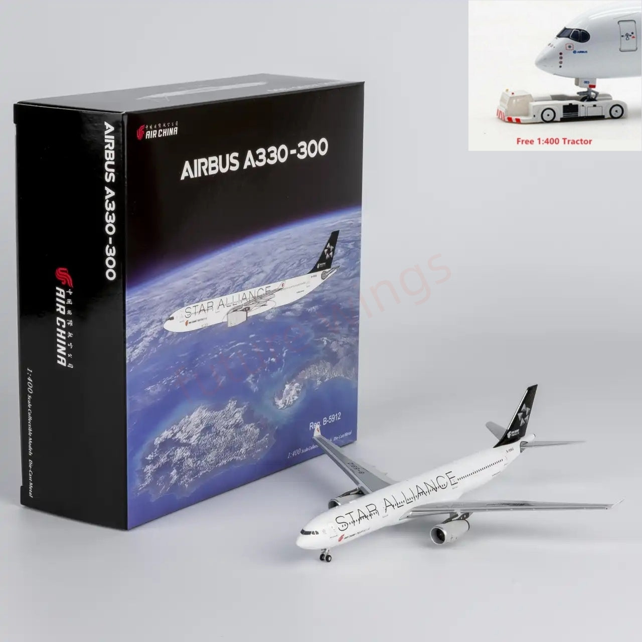 1:400 NG Models NG62080 Air China A330-300 B-5912 "Star Alliance" Aircraft Model+Free Tractor