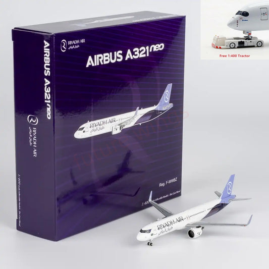 1:400 NG Models NG13137 Riyadh Air A321XLR F-WWBZ Aircraft Model+Free Tractor