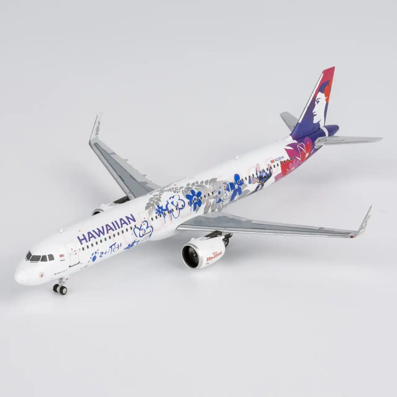 1:400 NG Models NG13134 Hawaiian Airlines A321neo N216HA Lilo & Stitch Aircraft Model+Free Tractor