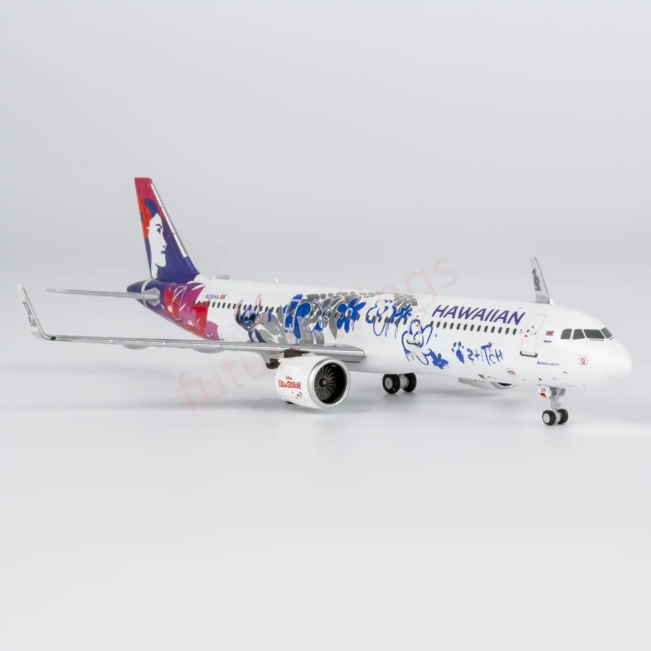1:400 NG Models NG13134 Hawaiian Airlines A321neo N216HA Lilo & Stitch Aircraft Model+Free Tractor