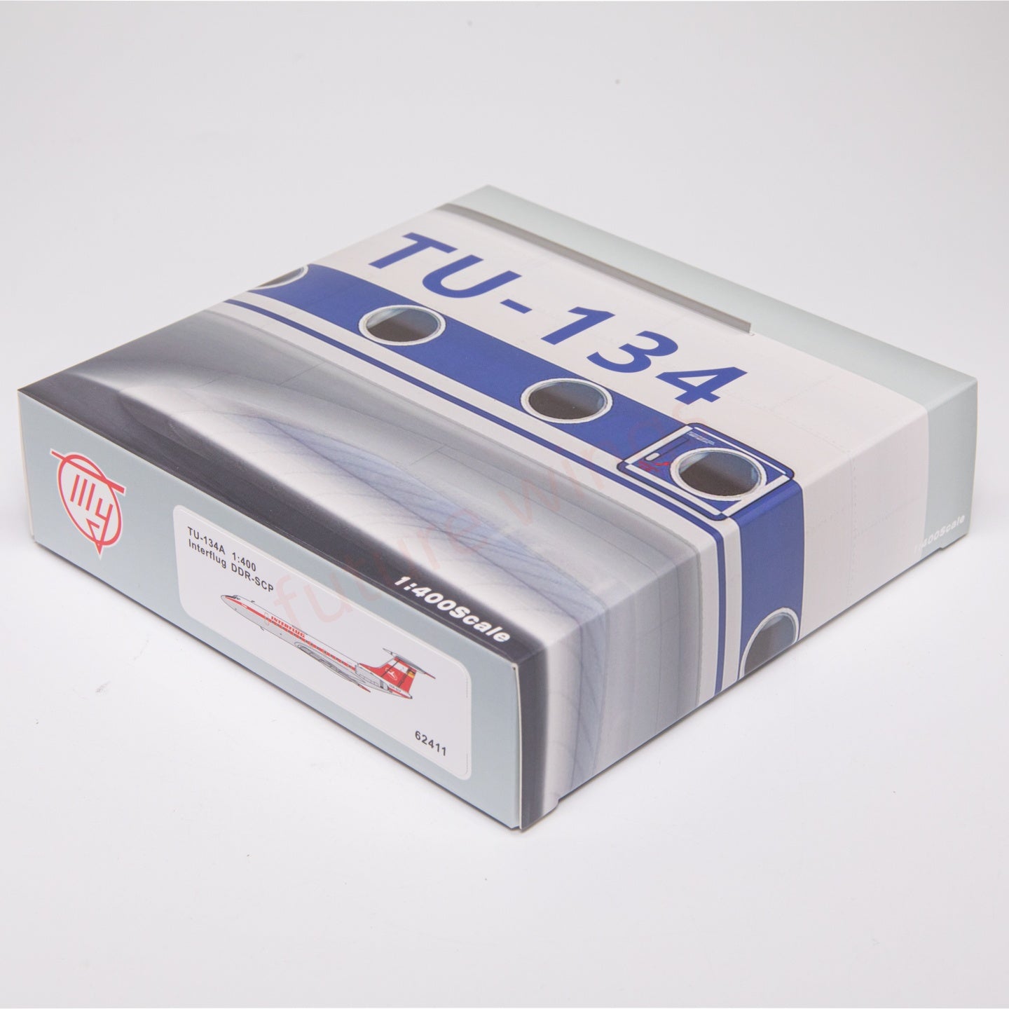 1:400 PandaModel Interflug TU-134A DDR-SCP Aircraft Model+Free Tractor