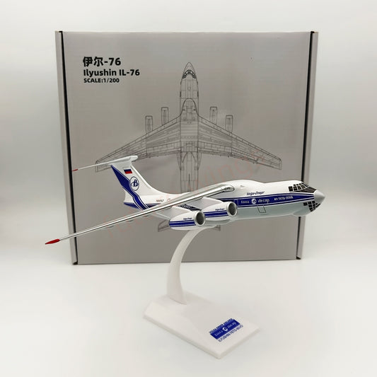 1:200 Aimo Wings Volga-Dnepr Ilyushin IL-76 Aircraft Model With Stand