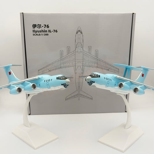 1:200 Aimo Wings China Air Force Ilyushin IL-76 Aircraft Model With Stand