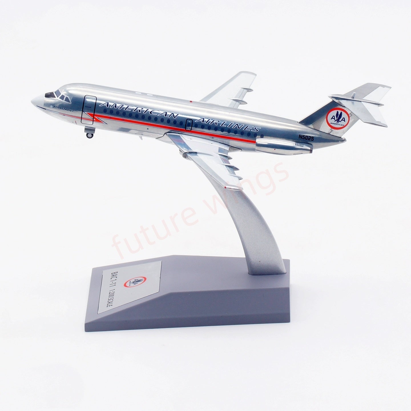 1:200 InFlight200 Amercian Airlines BAC 111 N5025 "Polished"Diecast Aircraft Model