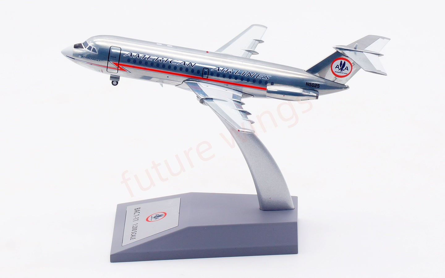 1:200 InFlight200 Amercian Airlines BAC 111 N5025 "Polished"Diecast Aircraft Model