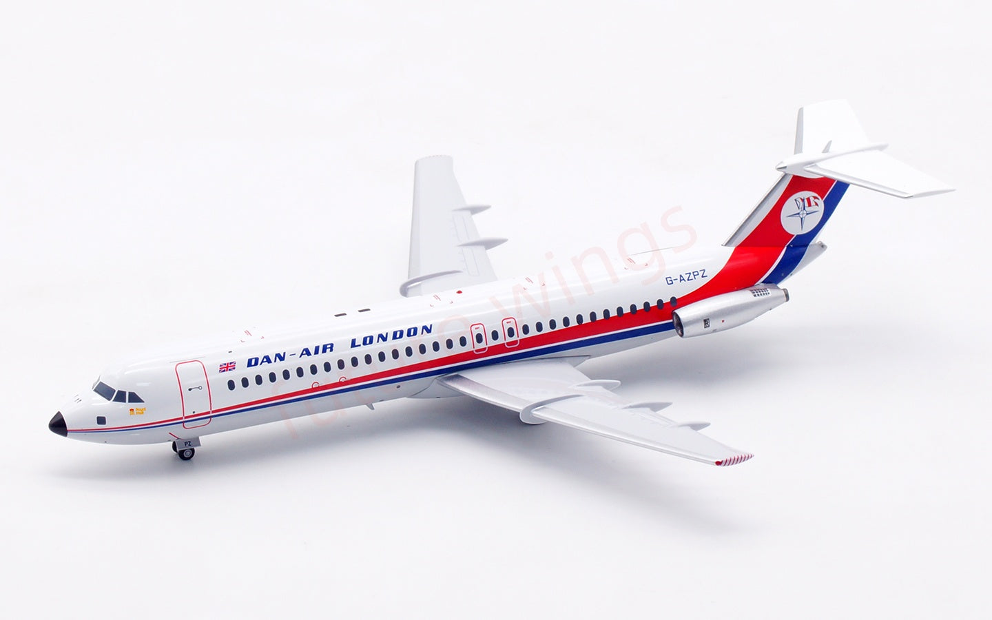 1:200 InFlight200 Dan Air-London BAC 111 G-AZPZ Diecast Aircraft Model