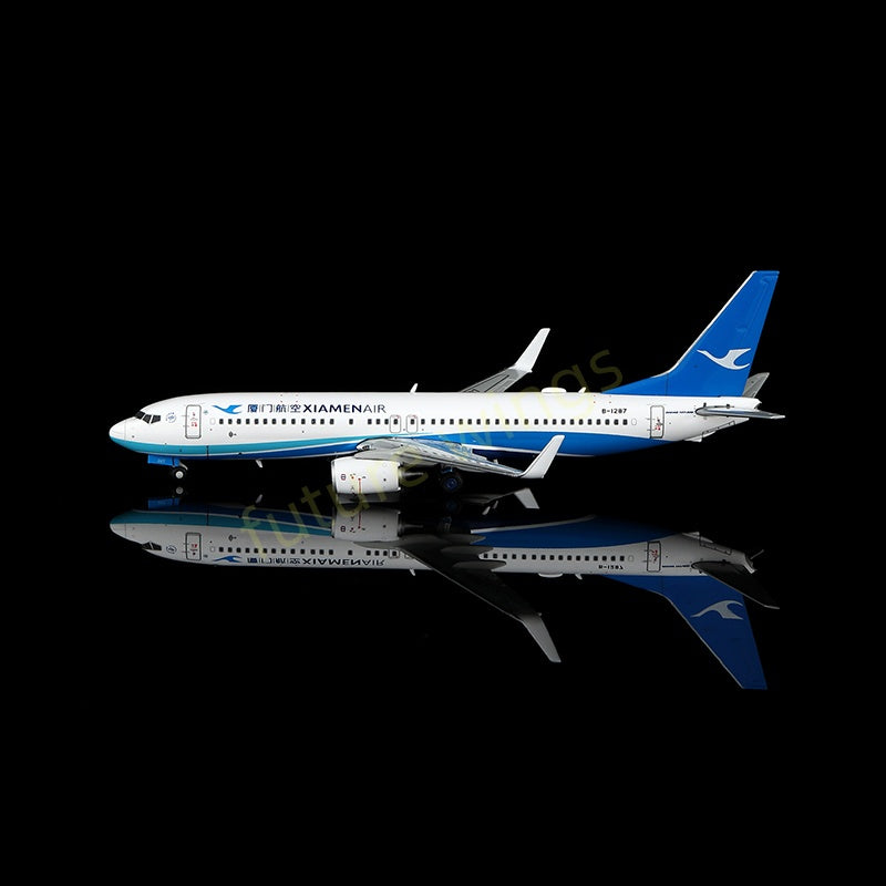1:400 YY Wings Xiamen Air B737-800 B-1287 Aircraft Model Free Tractor+Stand