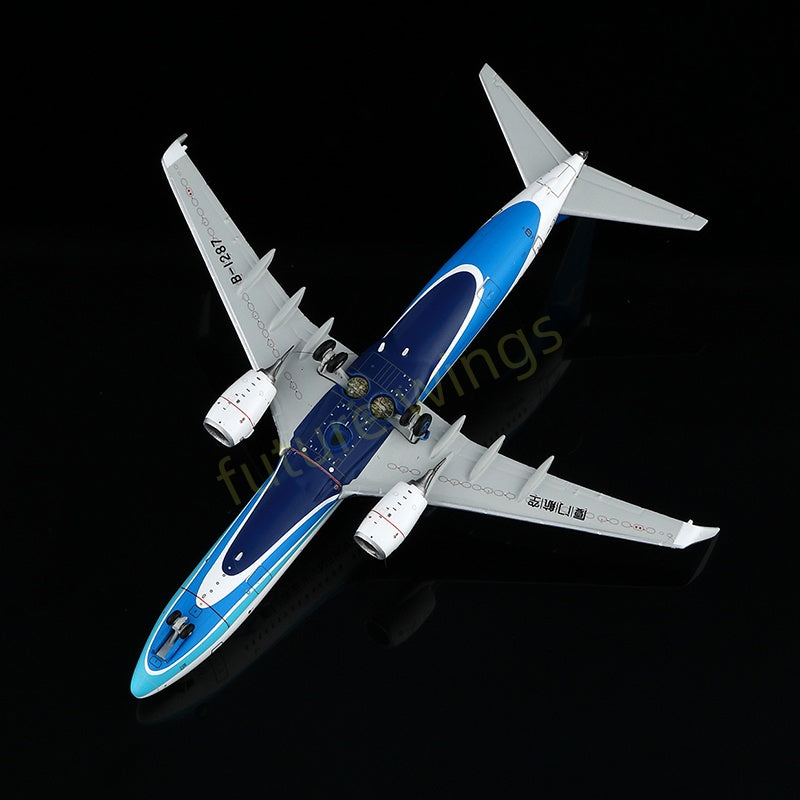 1:400 YY Wings Xiamen Air B737-800 B-1287 Aircraft Model Free Tractor+Stand