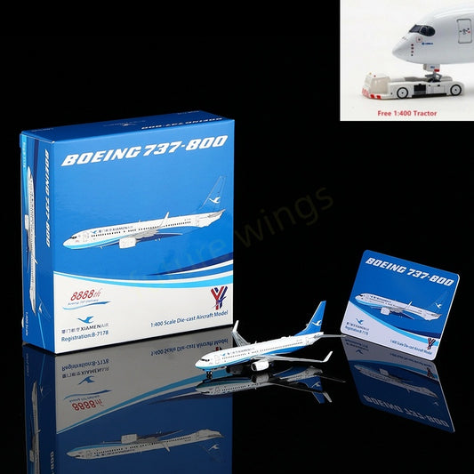 1:400 YY Wings Xiamen Air B737-800 B-7178 Aircraft Model Free Tractor+Stand
