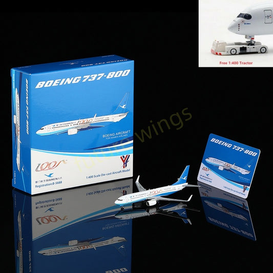 1:400 YY Wings Xiamen Air B737-800 B-5688 Aircraft Model Free Tractor+Stand