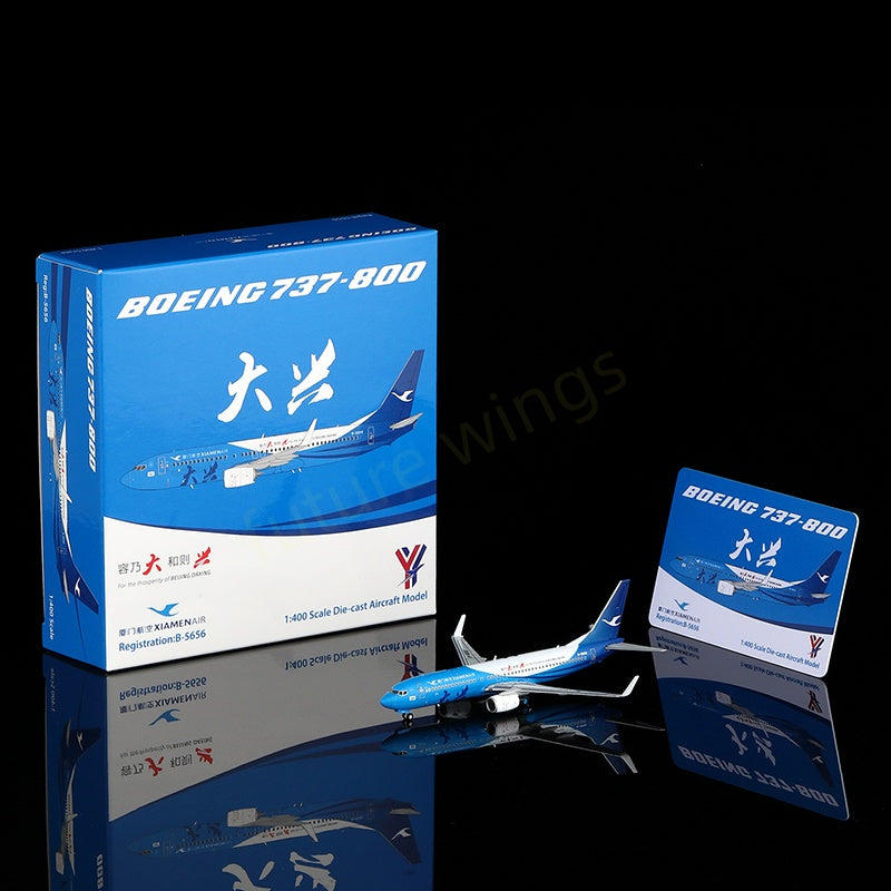 1:400 YY Wings Xiamen Air B737-800 B-5656 Aircraft Model Free Tractor+Stand