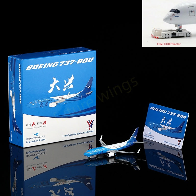 1:400 YY Wings Xiamen Air B737-800 B-5656 Aircraft Model Free Tractor+Stand
