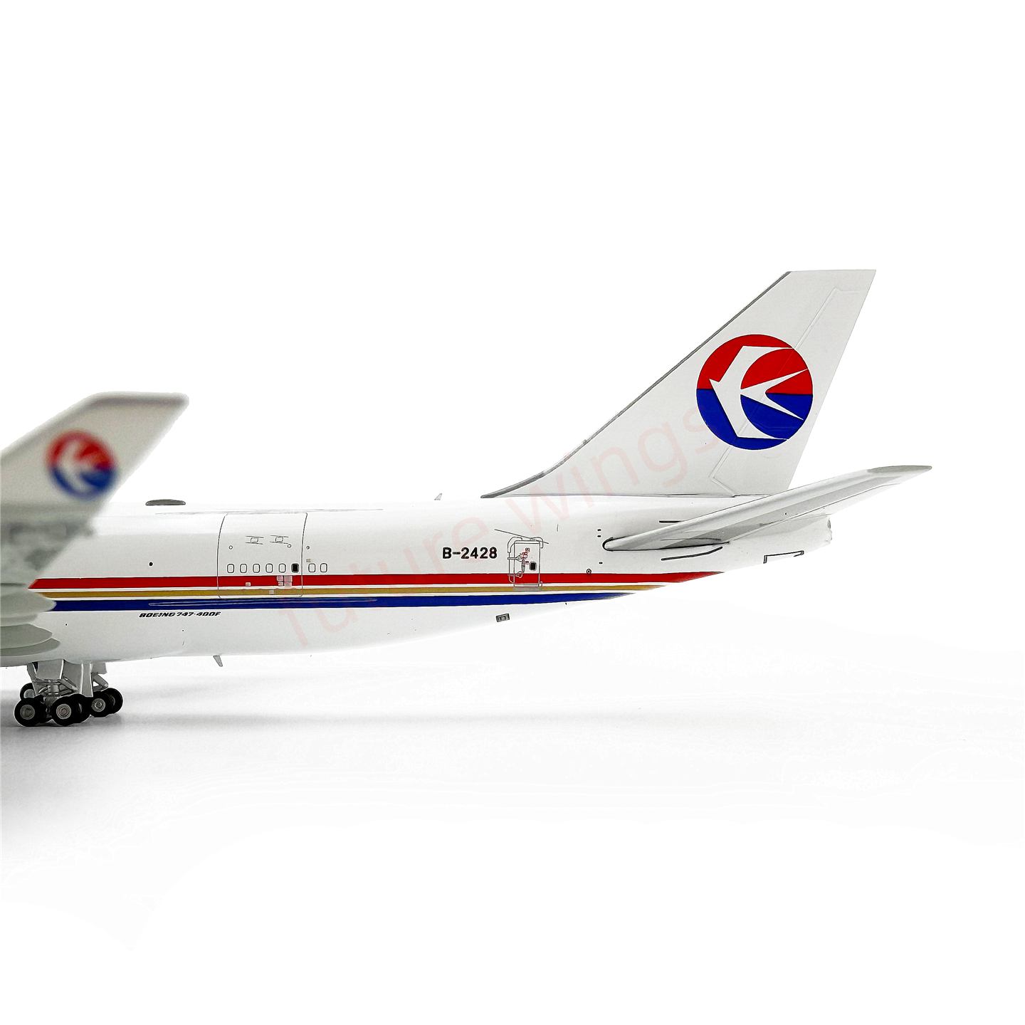 1:400 YY Wings China Cargo B747-400F B-2428 Aircraft Model Free Tractor +Stand