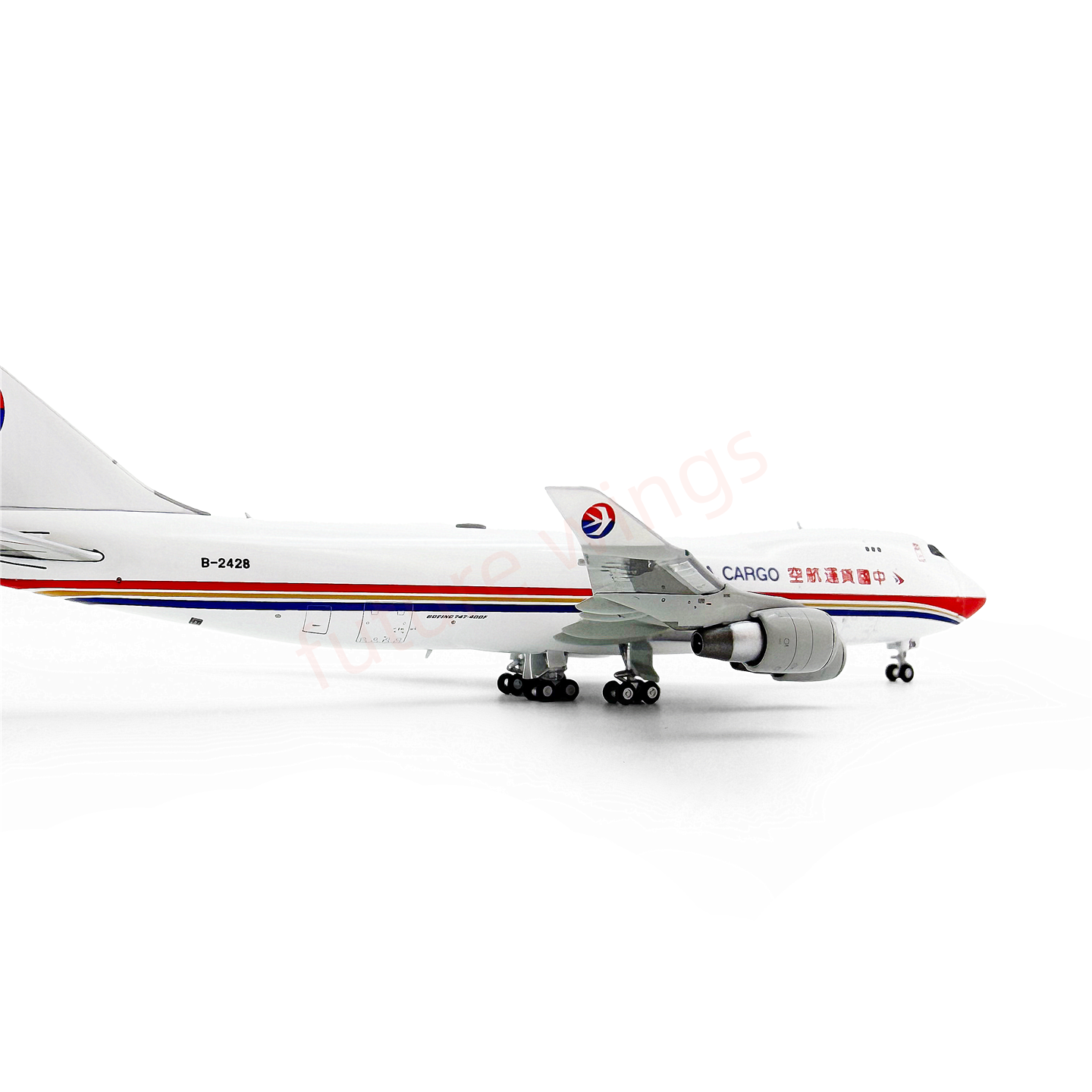 1:400 YY Wings China Cargo B747-400F B-2428 Aircraft Model Free Tractor +Stand