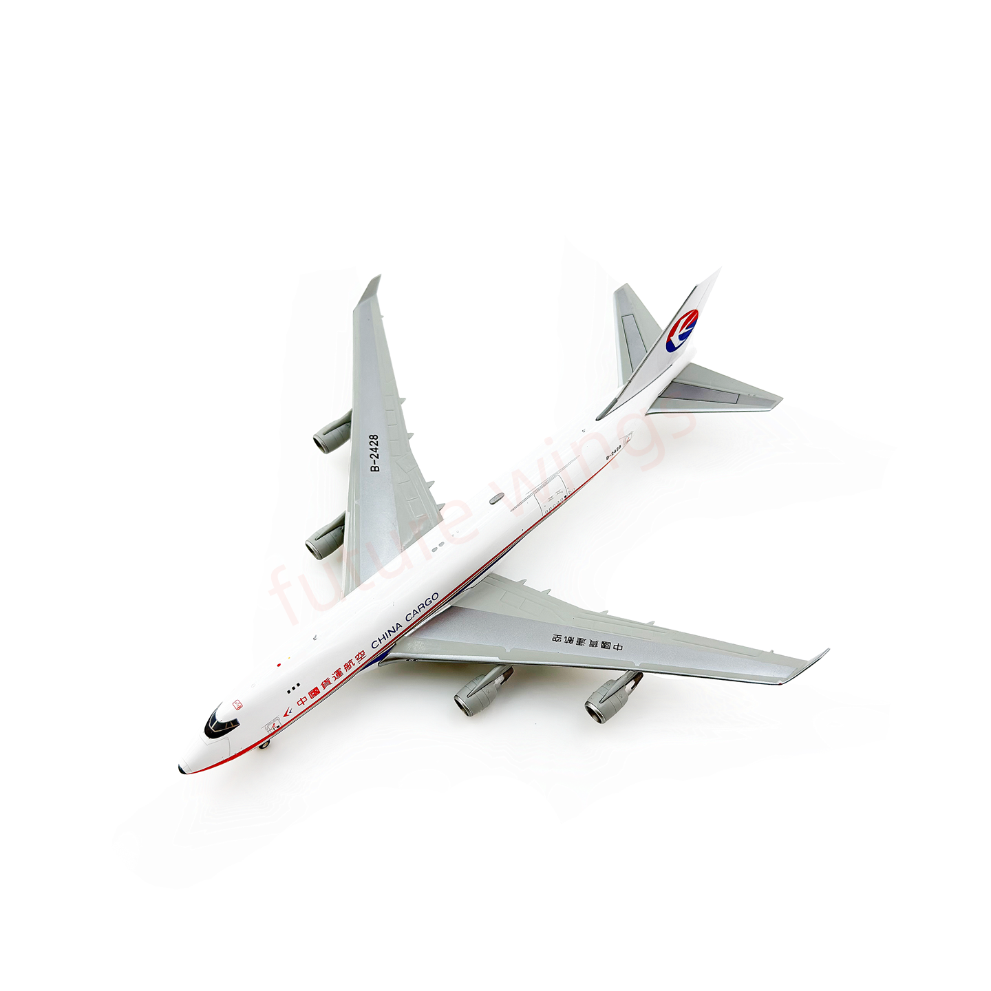1:400 YY Wings China Cargo B747-400F B-2428 Aircraft Model Free Tractor +Stand