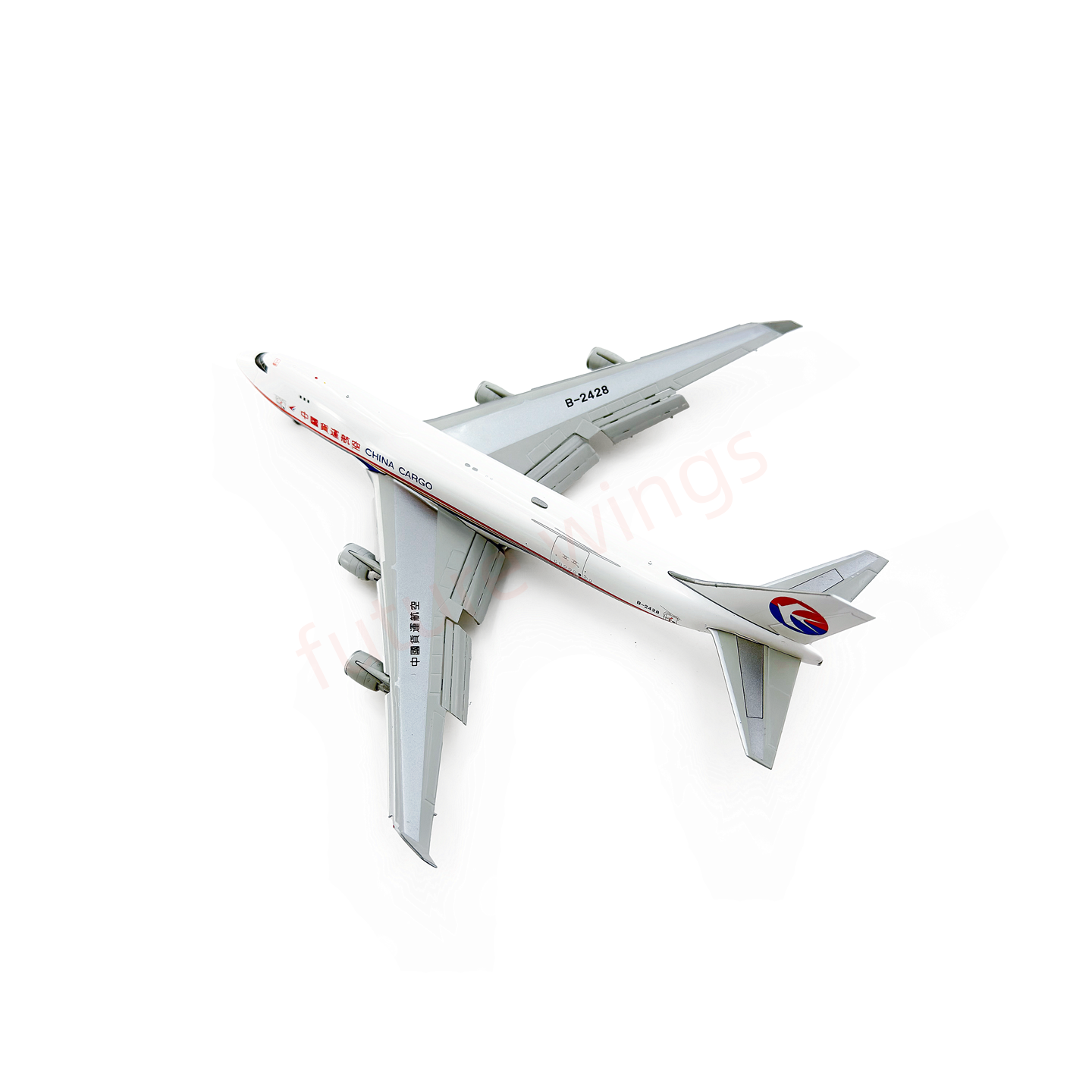 1:400 YY Wings China Cargo B747-400F B-2428 Aircraft Model Free Tractor +Stand